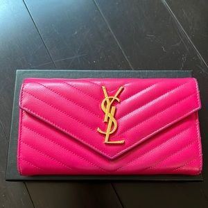 Pink Yves Saint Laurent wallet